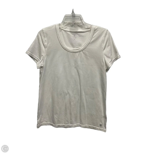 Top Short Sleeve By Talbots In White, Size: L