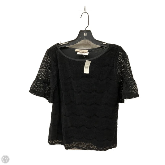 Top Short Sleeve By Loft In Black, Size: Xs