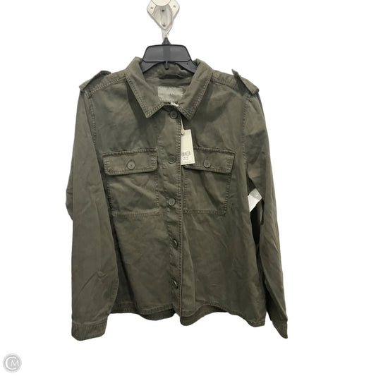 Blouse Long Sleeve By Lucky Brand In Green, Size: Xl