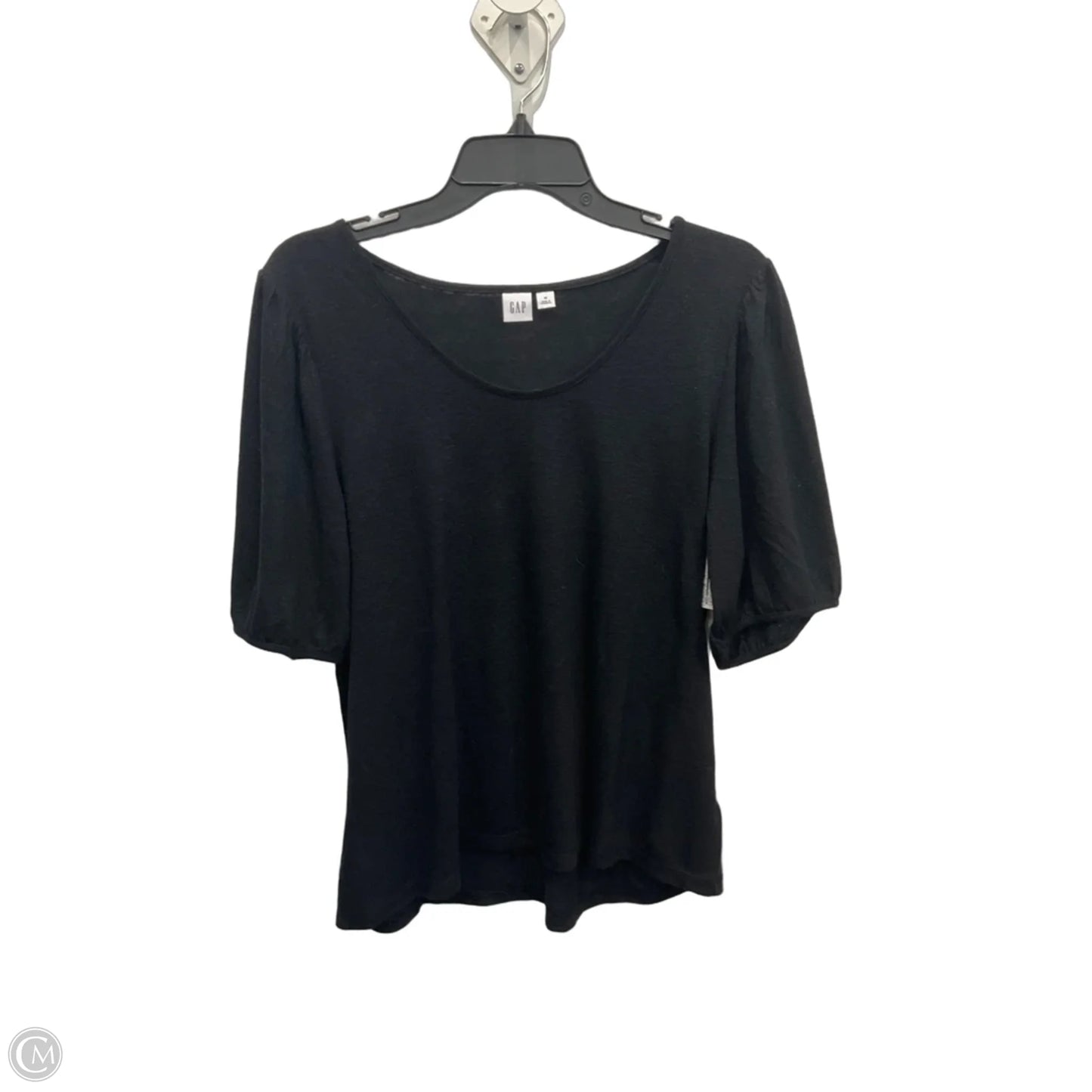Top Short Sleeve Basic By Gap In Black, Size: M