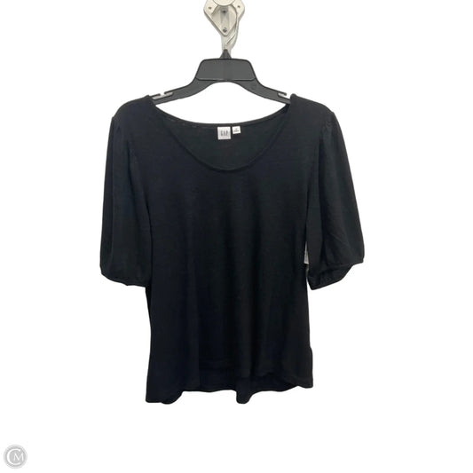 Top Short Sleeve Basic By Gap In Black, Size: M