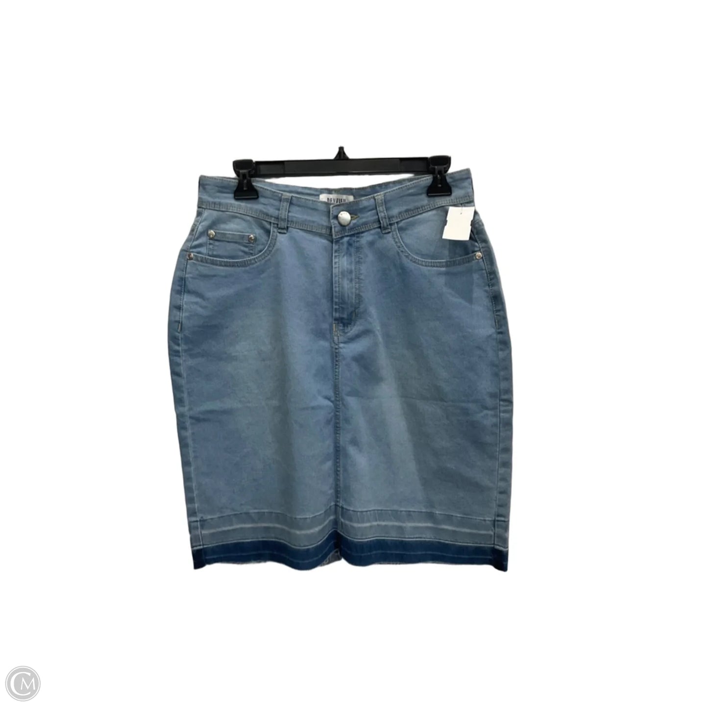 Skirt Midi By Clothes Mentor In Blue Denim, Size: 10