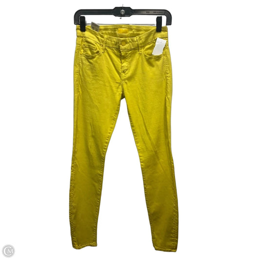 Jeans Skinny By Mother In Yellow Denim, Size: 4