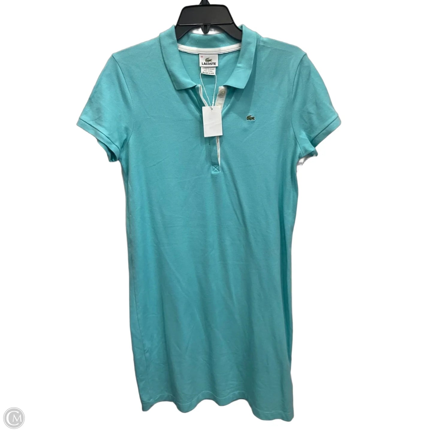 Dress Casual Midi By Lacoste In Teal, Size: L