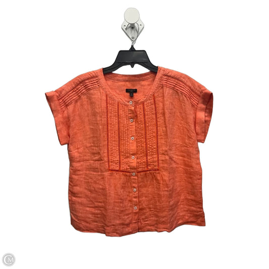 Top Short Sleeve By Talbots In Orange, Size: Sp