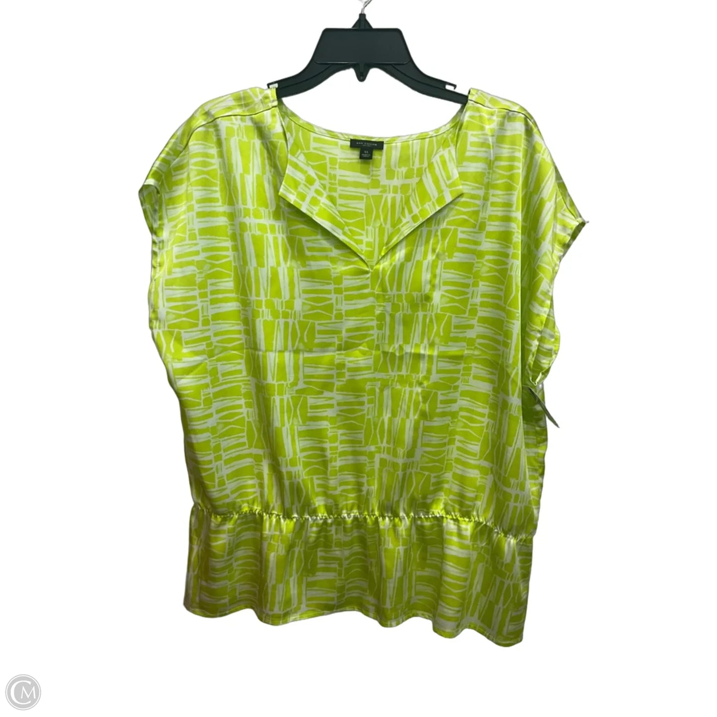 Top Short Sleeve By Ann Taylor In Green, Size: Xl