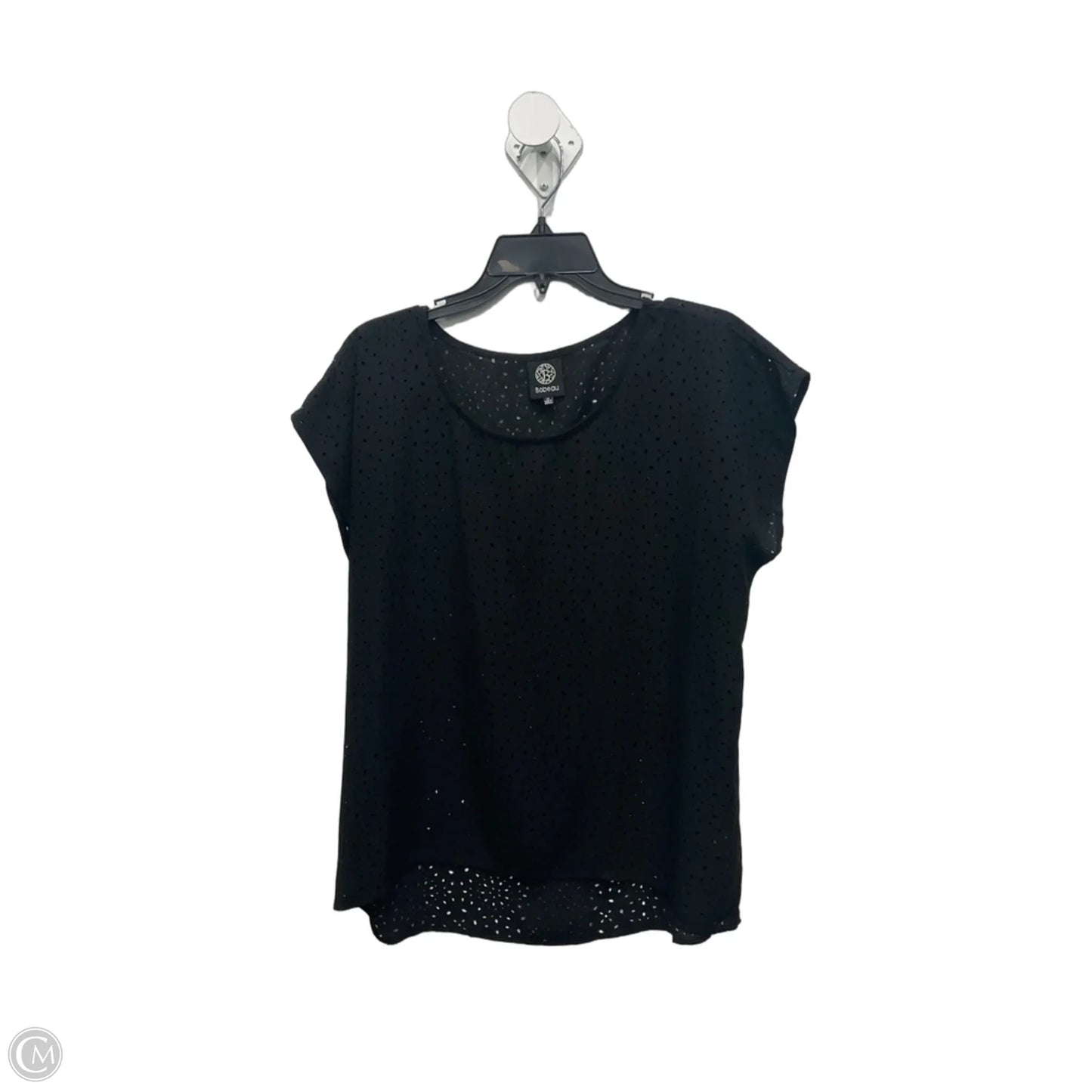 Top Short Sleeve By Bobeau In Black, Size: M