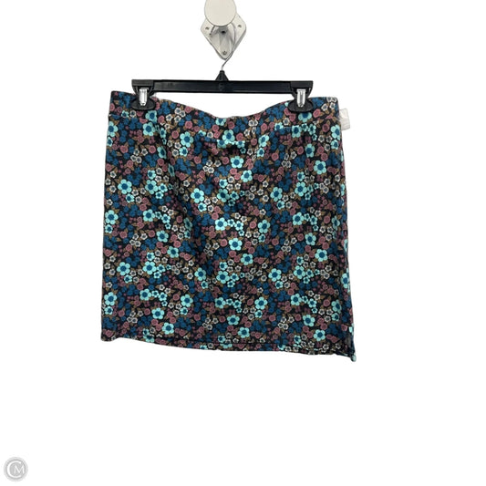 Skirt Mini & Short By So In Floral Print, Size: Xl