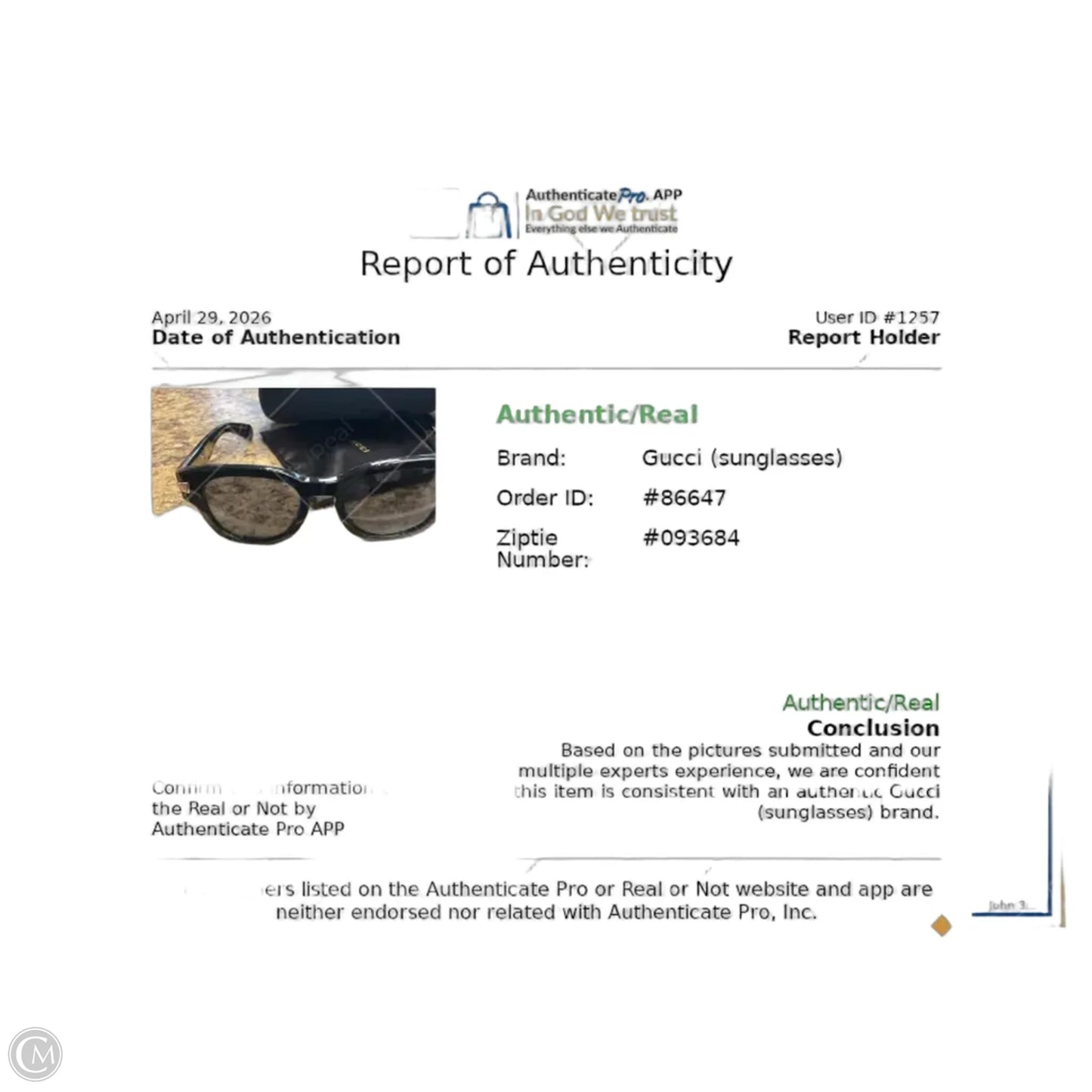Sunglass Case Luxury Designer By Gucci