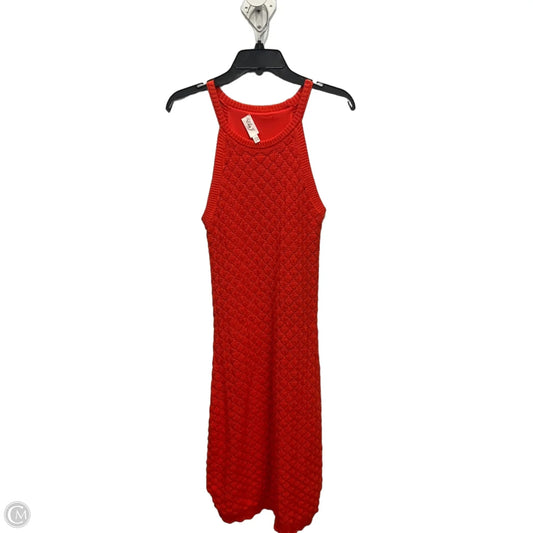 Dress Casual Midi By Eliza J In Orange, Size: M