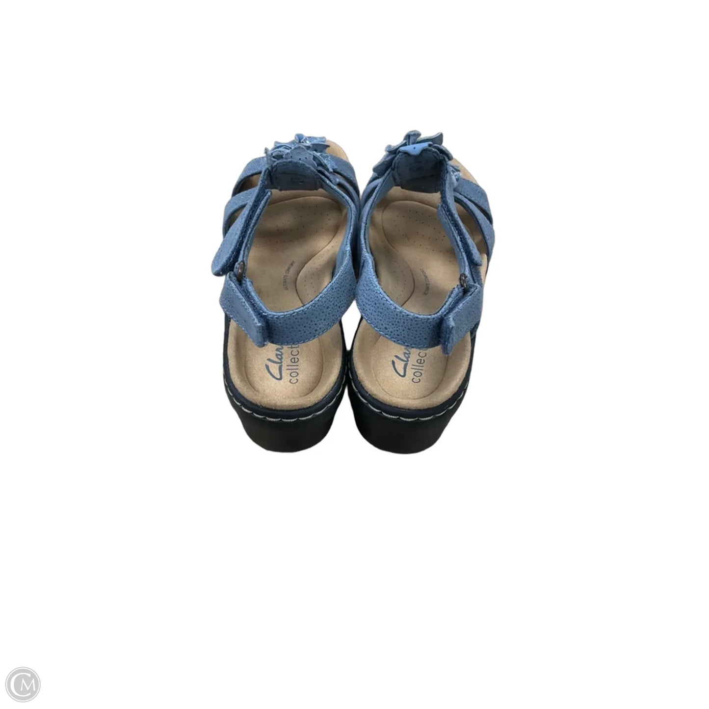 Sandals Heels Platform By Clarks In Blue, Size: 6.5