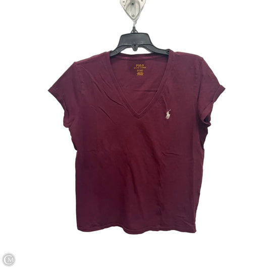 Top Short Sleeve Basic By Polo Ralph Lauren In Red, Size: M