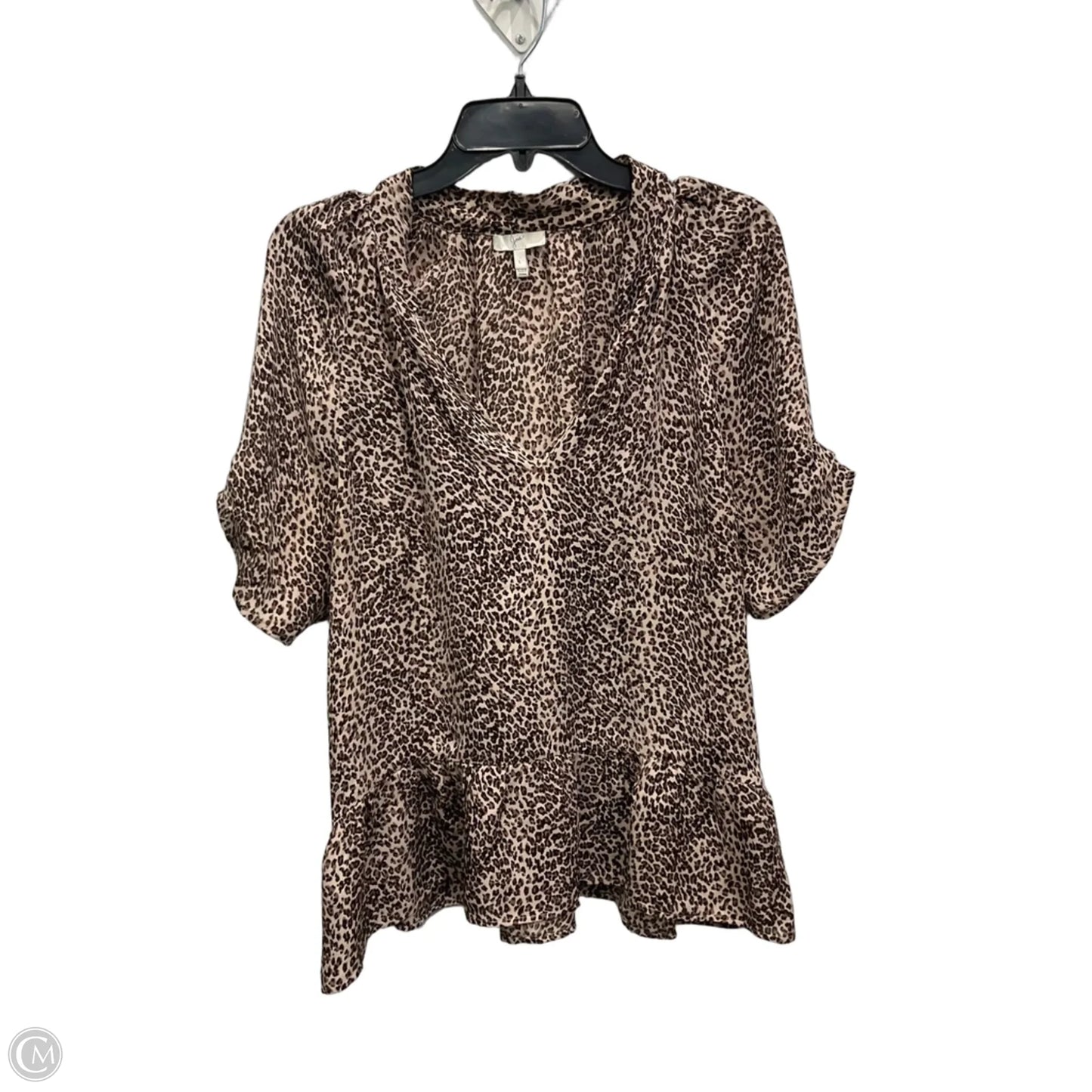 Top Short Sleeve By Joie In Animal Print, Size: L