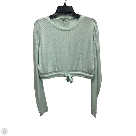 Athletic Top Long Sleeve Crewneck By Gym Shark In Green, Size: M