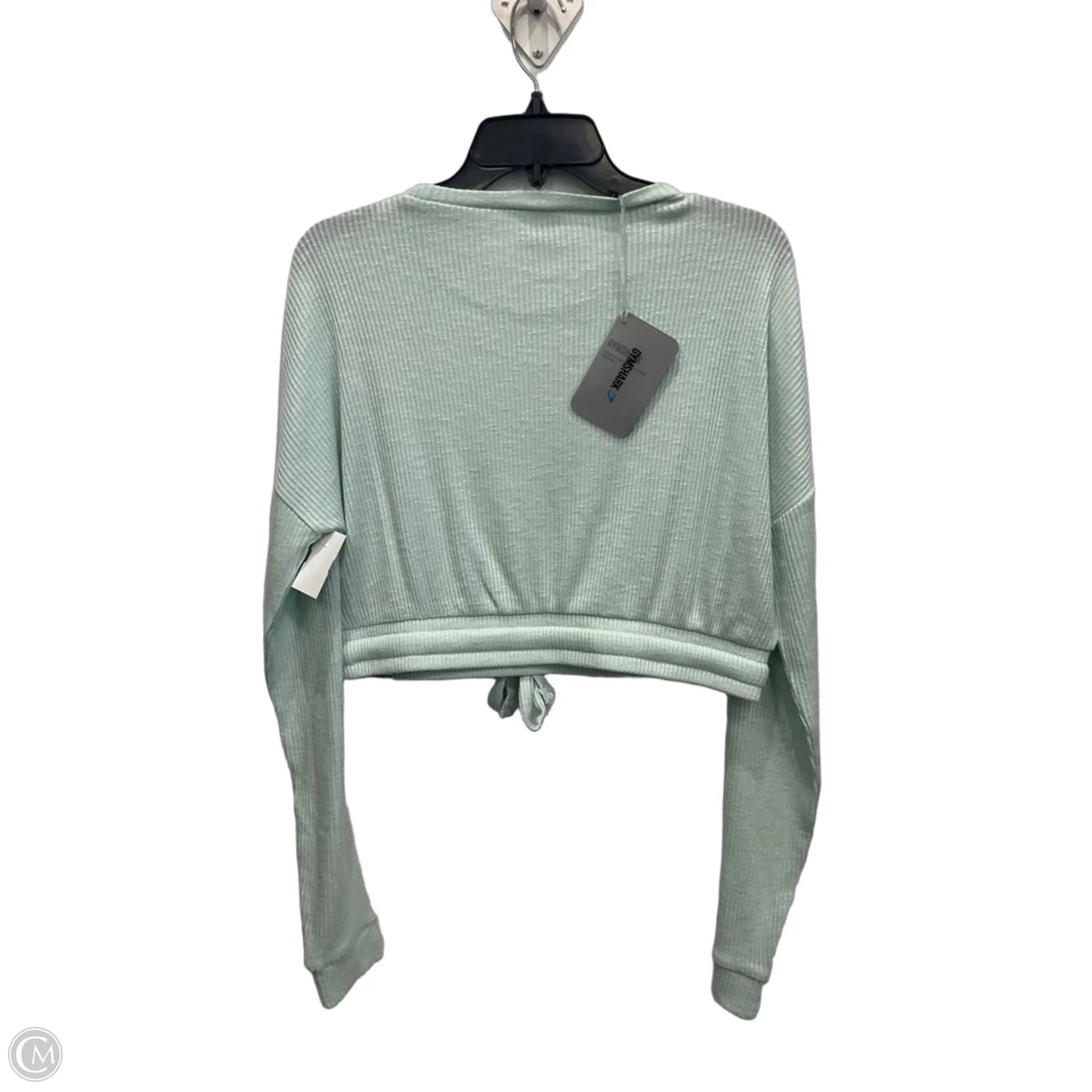 Athletic Top Long Sleeve Crewneck By Gym Shark In Green, Size: M