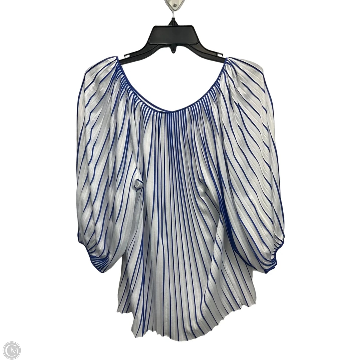 Top 3/4 Sleeve Designer By Diane Von Furstenberg In White, Size: S