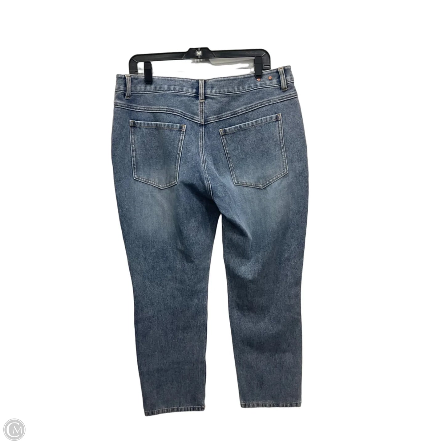 Jeans Straight By Cabi In Blue Denim, Size: 12