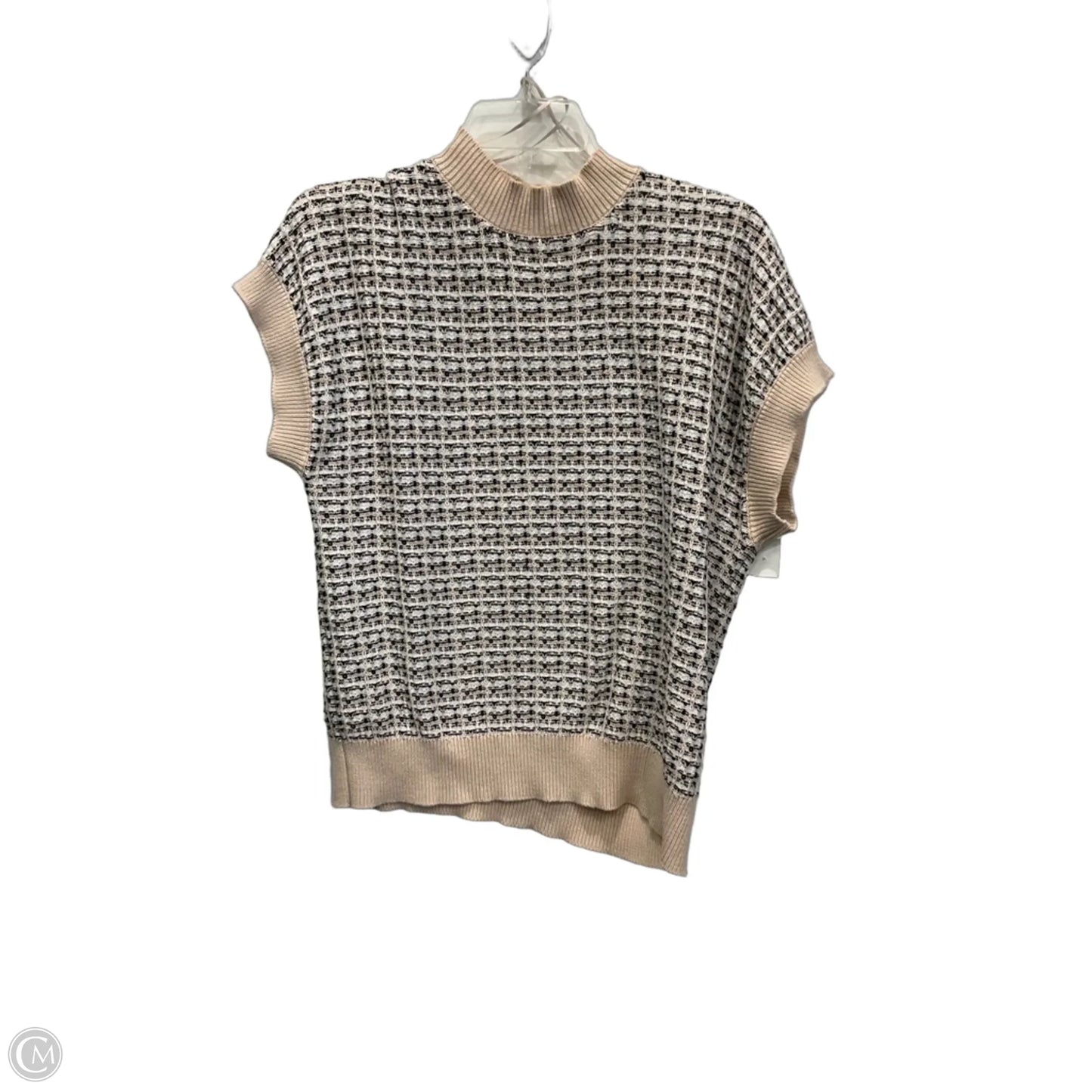 Sweater Short Sleeve By Tahari In Tan, Size: L
