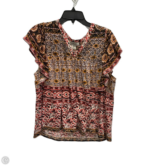 Top Short Sleeve By Rachel Zoe In Yellow, Size: Xl