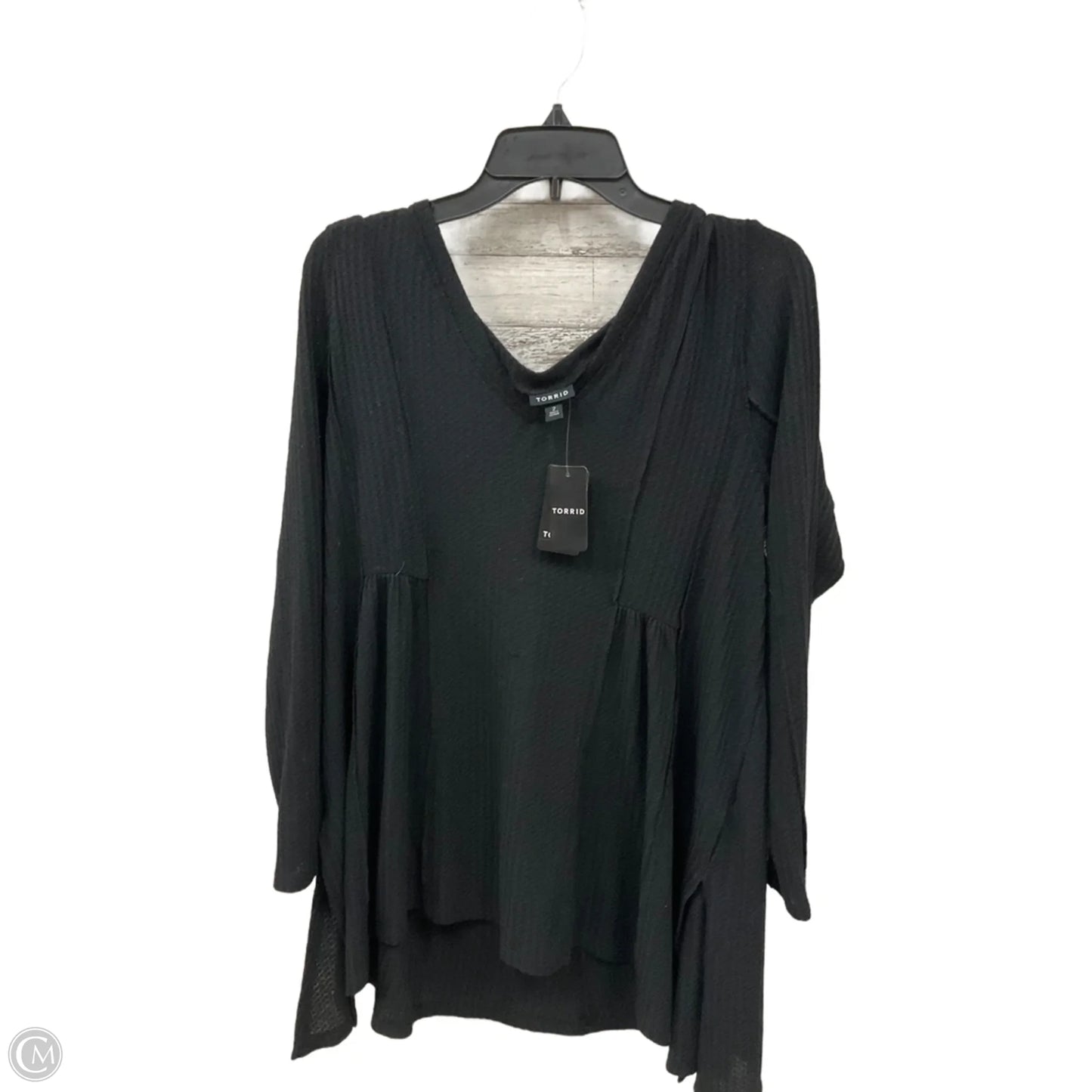 Top Long Sleeve By Torrid In Black, Size: 2x