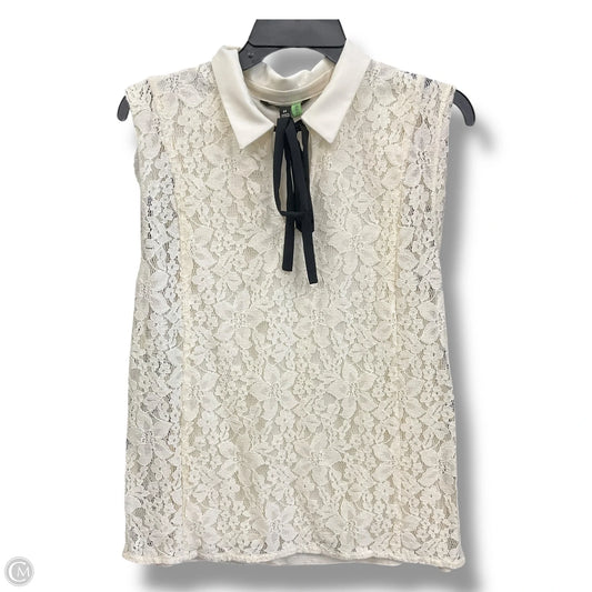 Top Short Sleeve By Banana Republic In Cream, Size: M