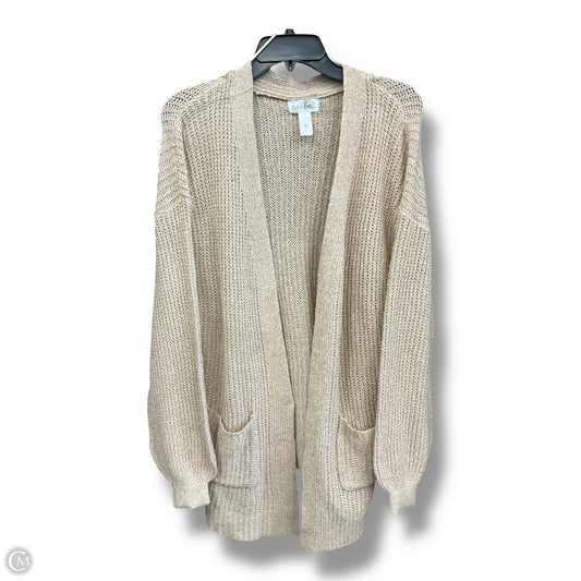 Sweater Cardigan By Just Be In Brown, Size: S