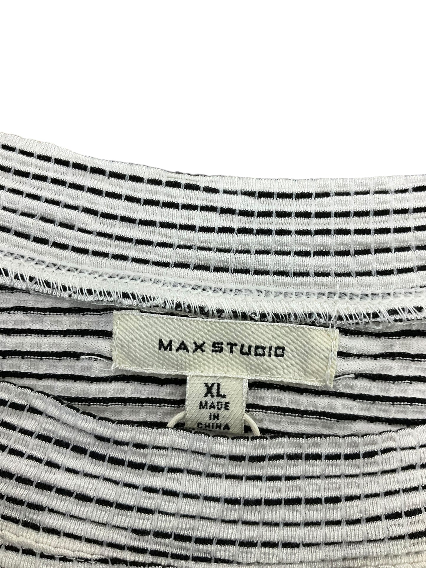 Top 3/4 Sleeve By Max Studio In Black & White, Size: Xl