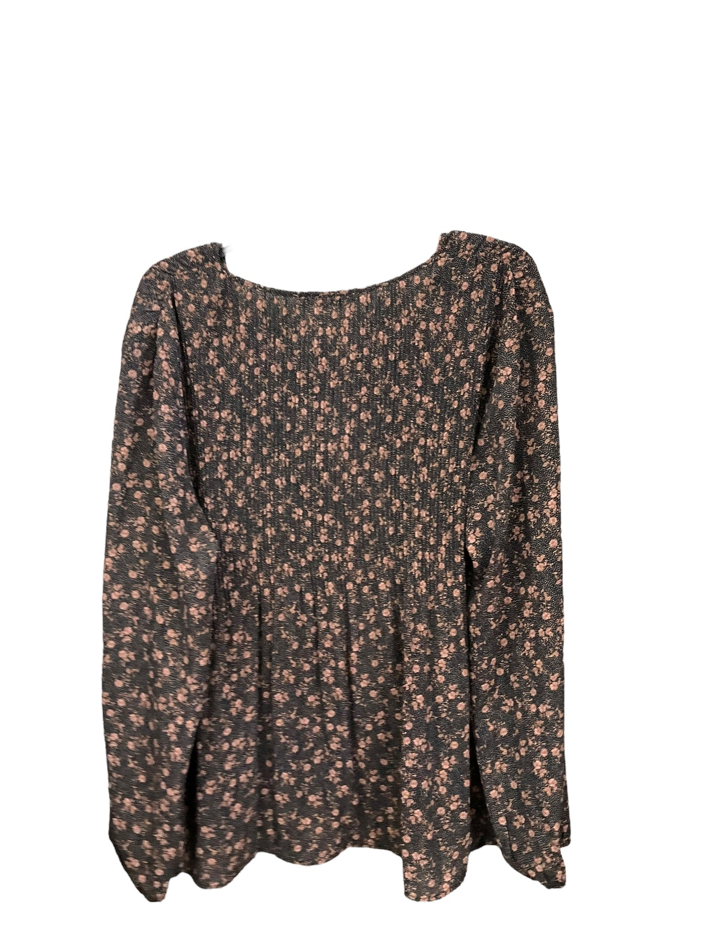 Blouse Long Sleeve By Dr2 In Floral Print, Size: Xl