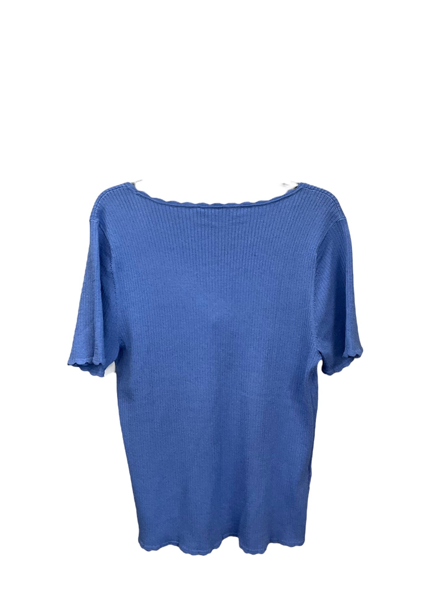 Top Short Sleeve By Loft In Blue, Size: Xxl