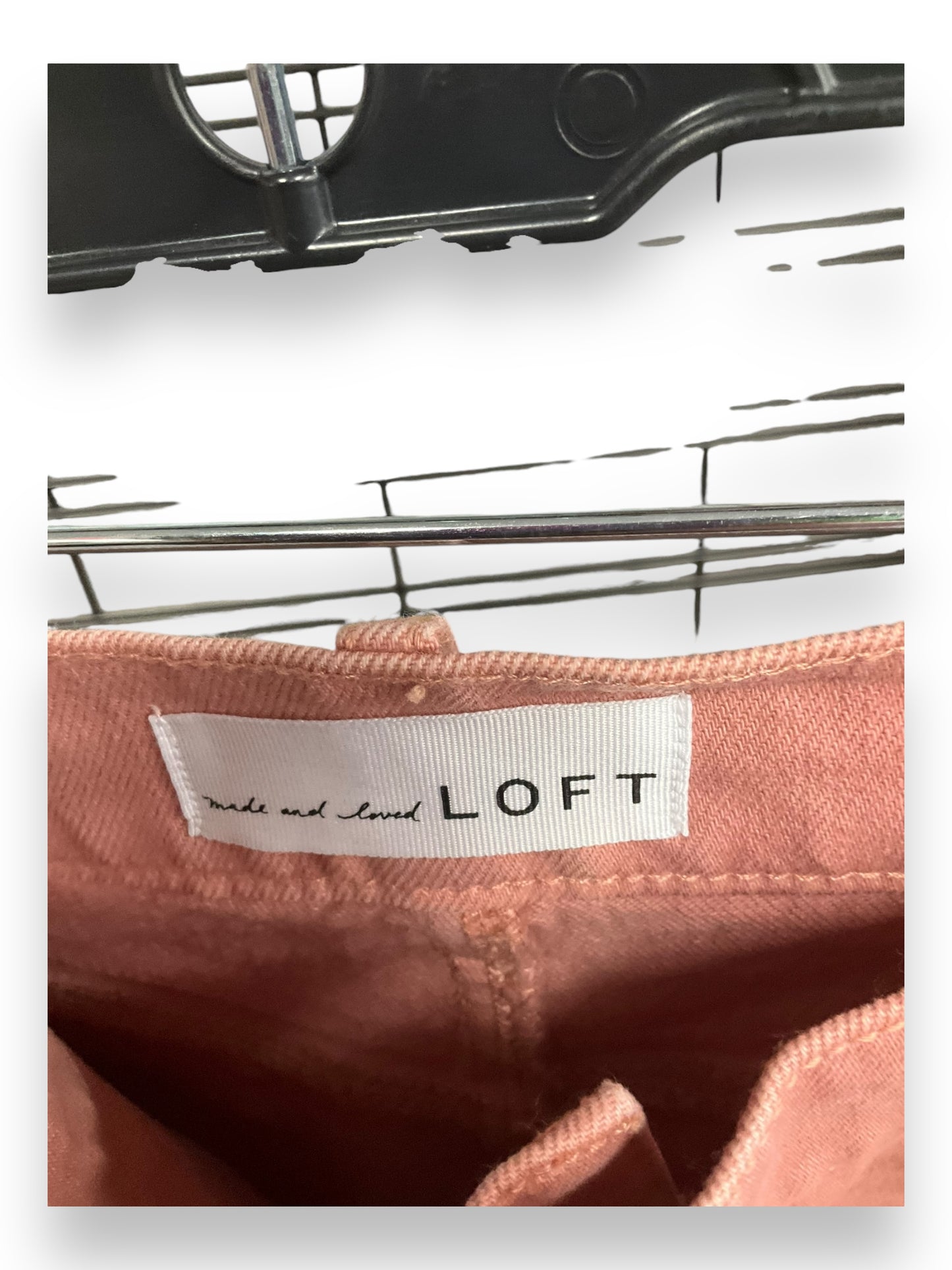 Jeans Straight By Loft In Peach, Size: 16