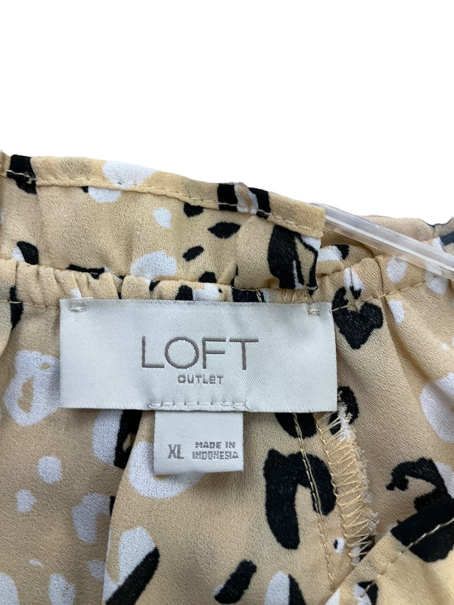 Blouse Long Sleeve By Loft In Paisley Print, Size: Xs