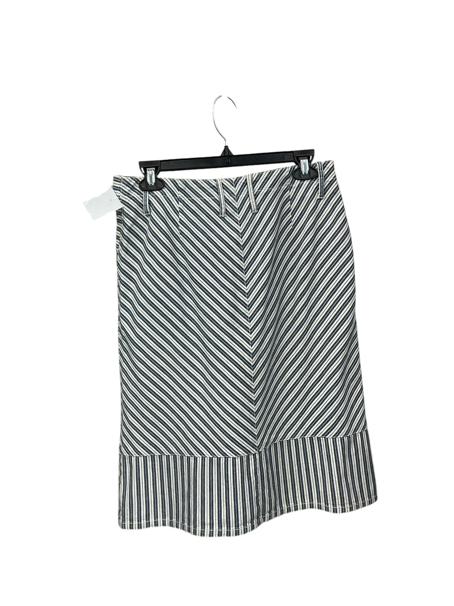 Skirt Midi By Bcbgmaxazria In Blue & White, Size: 6