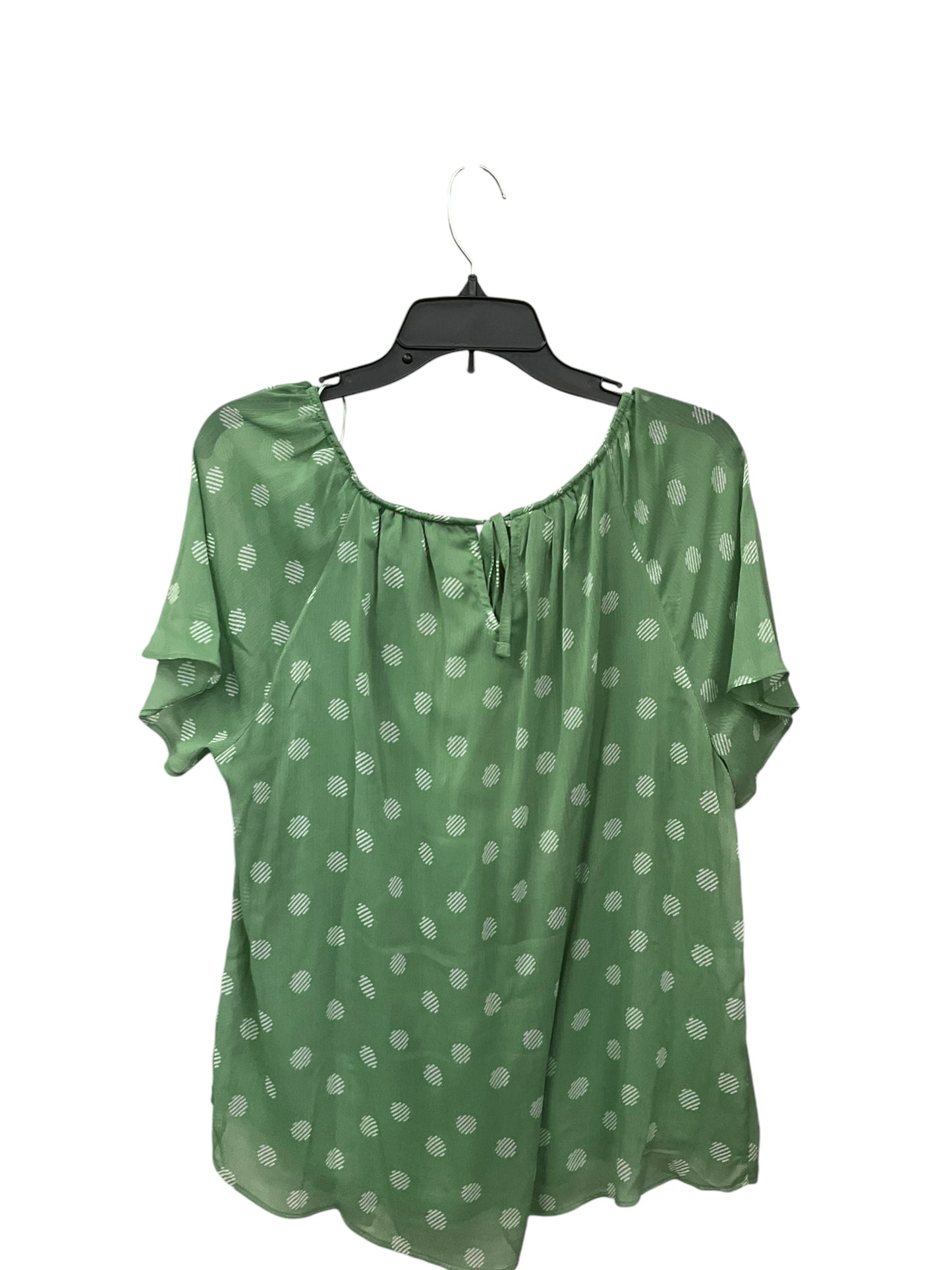 Top Short Sleeve By Lc Lauren Conrad In Green, Size: L