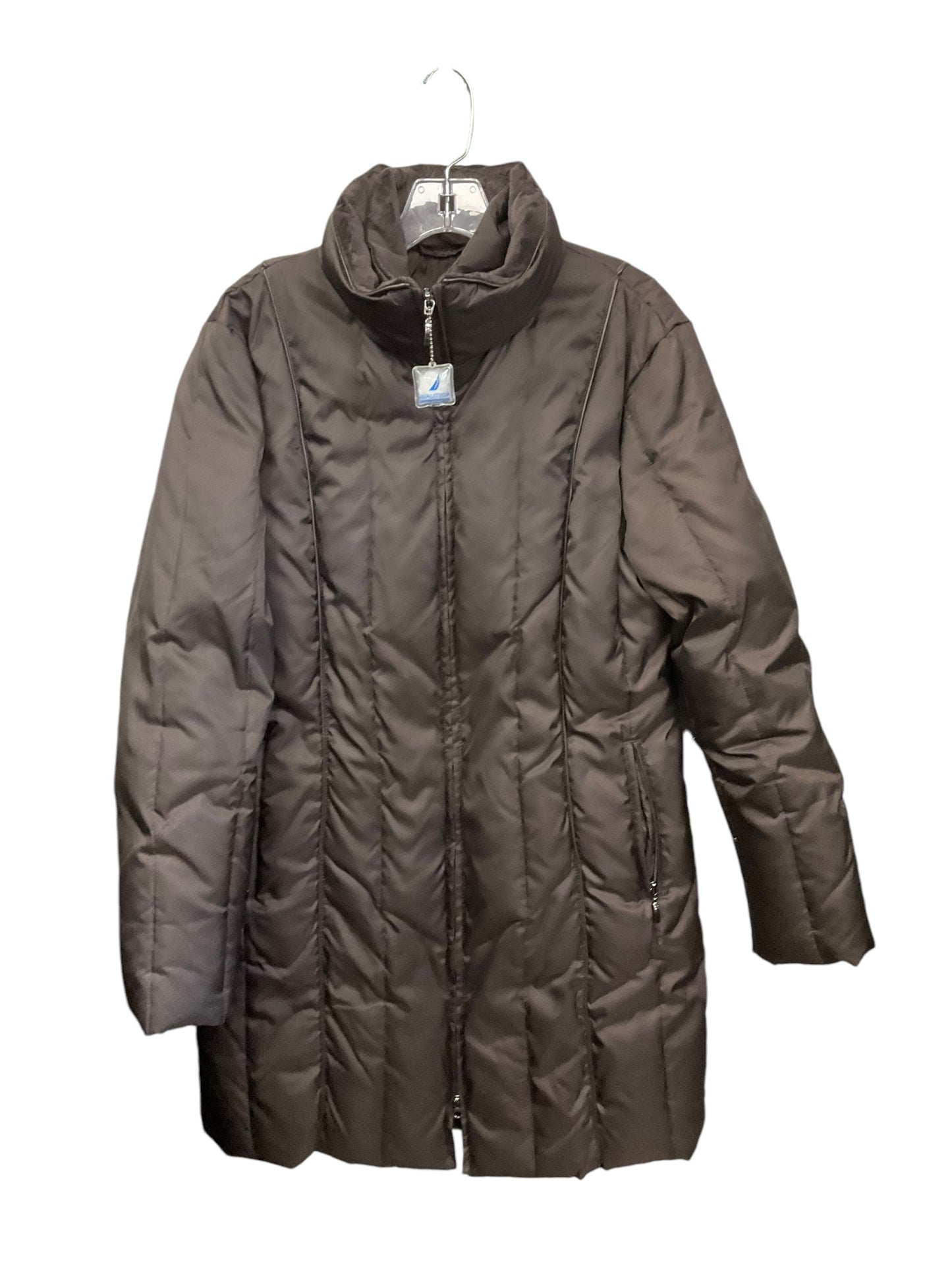 Coat Puffer & Quilted By Nautica In Brown, Size: L