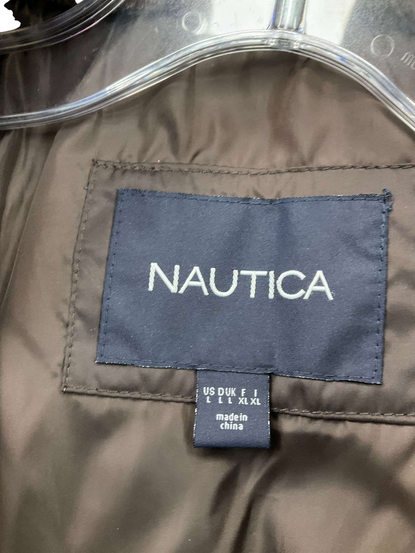 Coat Puffer & Quilted By Nautica In Brown, Size: L