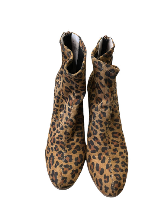 Boots Ankle Heels By Cmc In Leopard Print, Size: 9