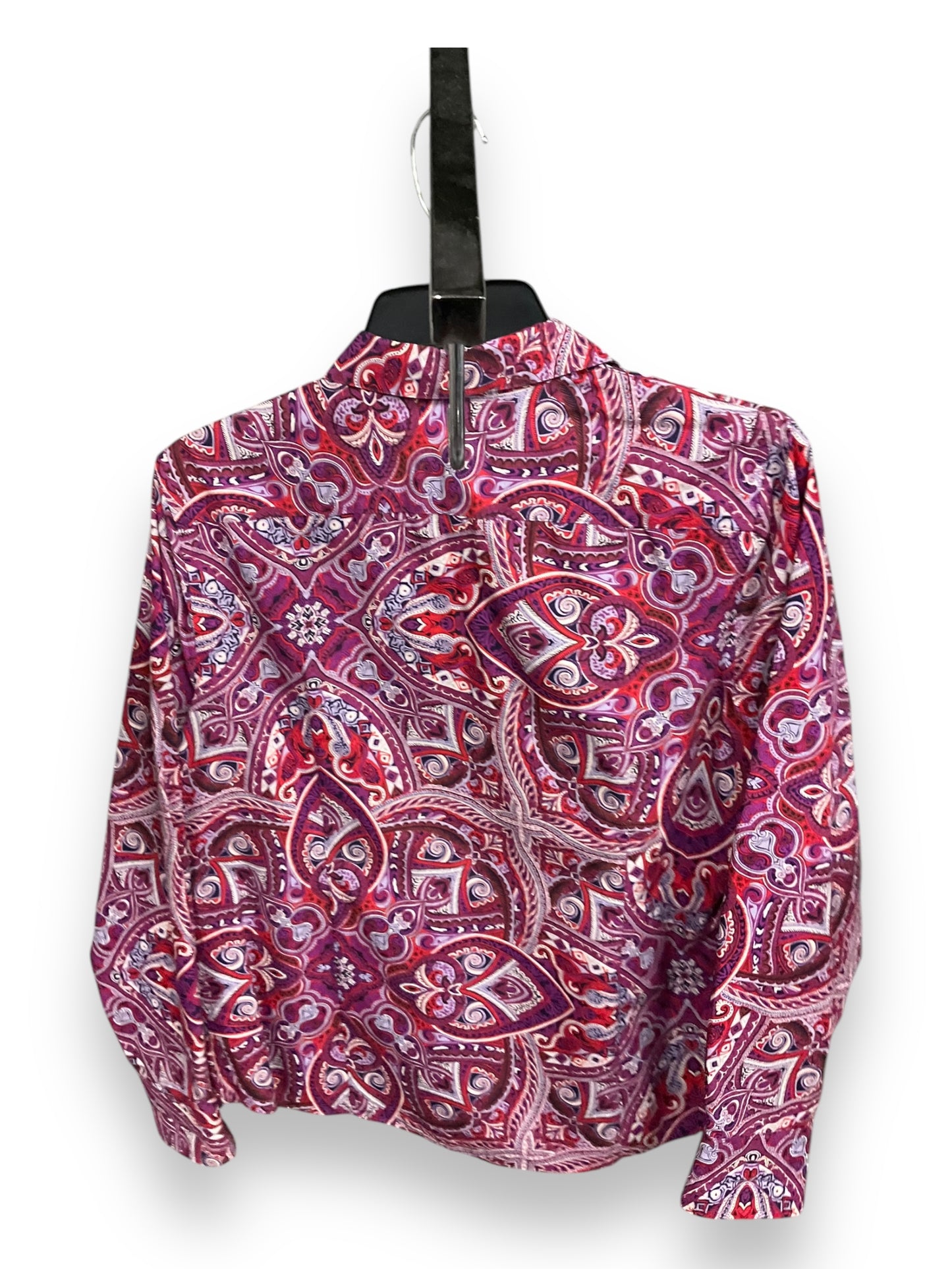 Blouse Long Sleeve By Lands End In Paisley Print, Size: 12p