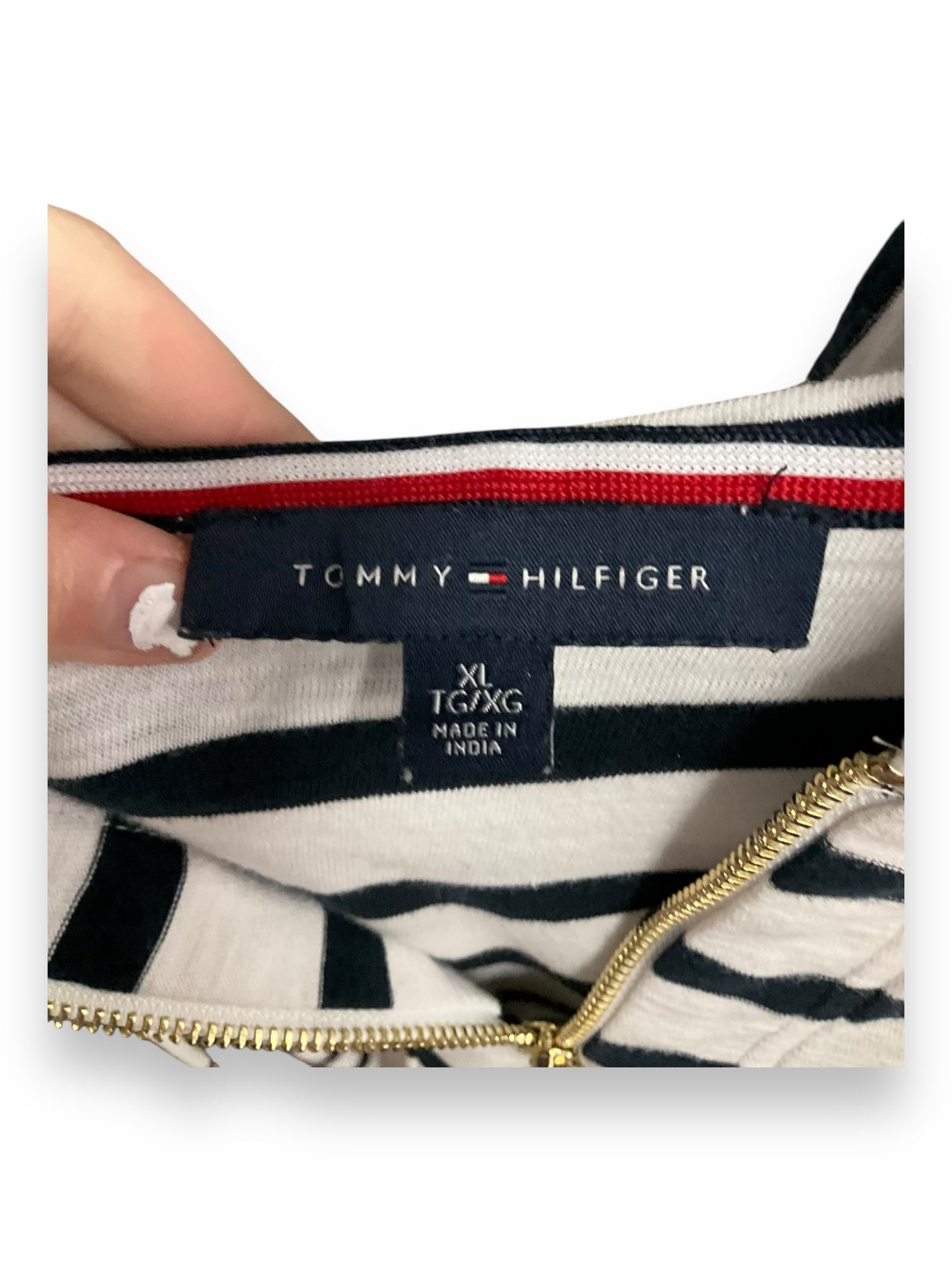 Top Long Sleeve By Tommy Hilfiger In Striped Pattern, Size: Xl