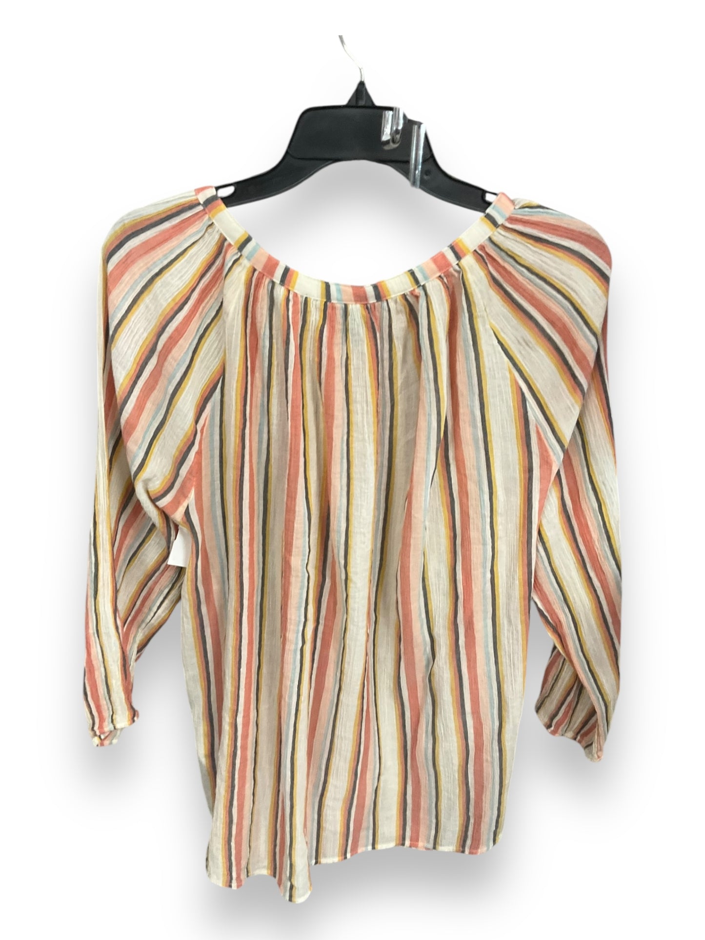 Top Long Sleeve By Chaps In Striped Pattern, Size: Xl