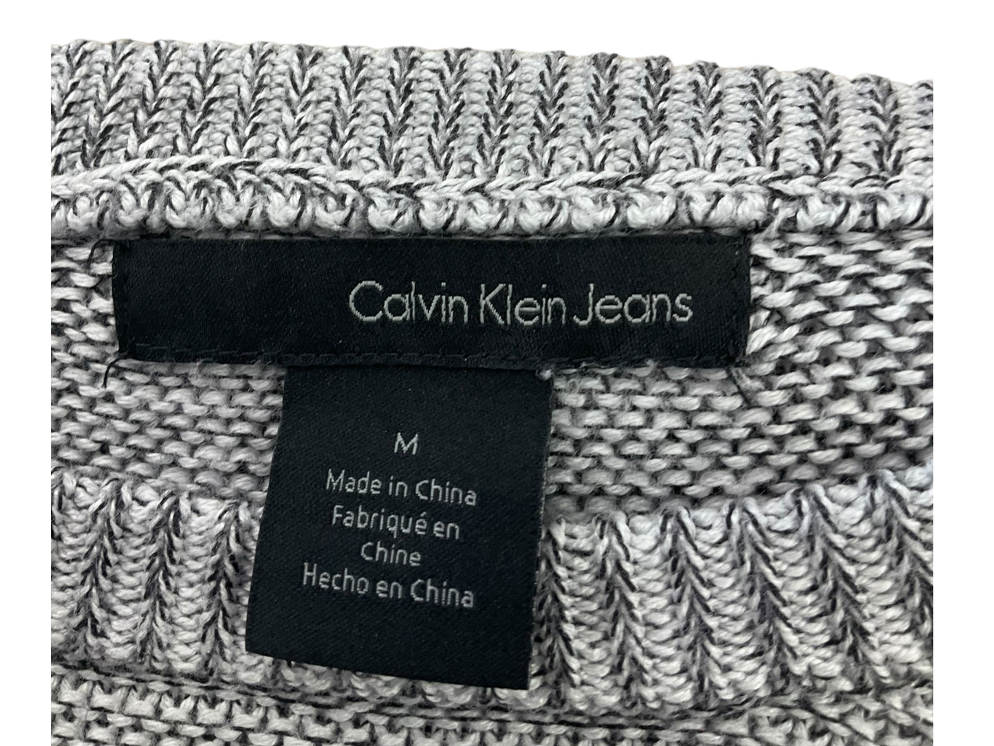 Sweater By Calvin Klein In Grey, Size: M