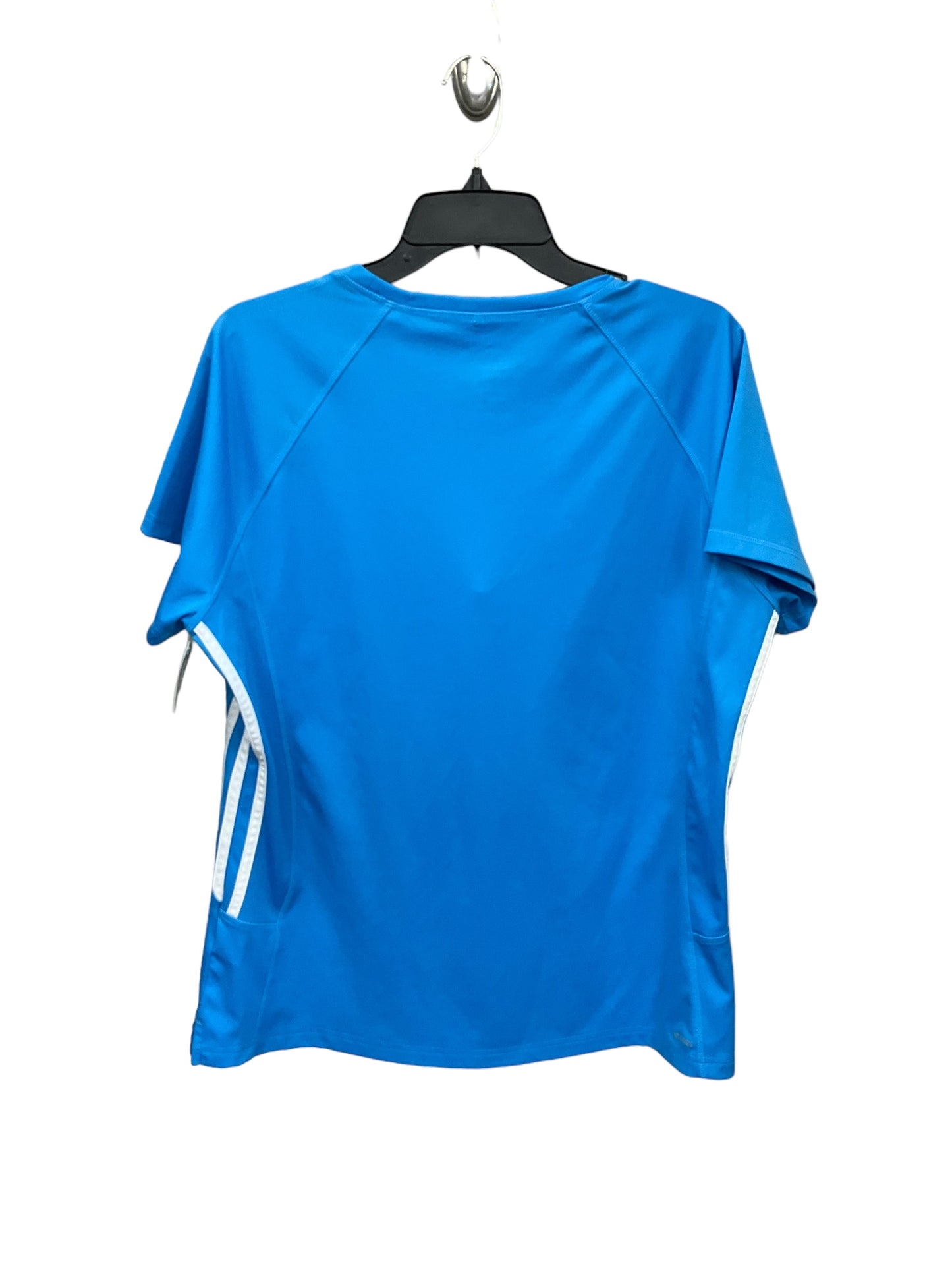 Athletic Top Short Sleeve By Adidas In Blue, Size: Xl