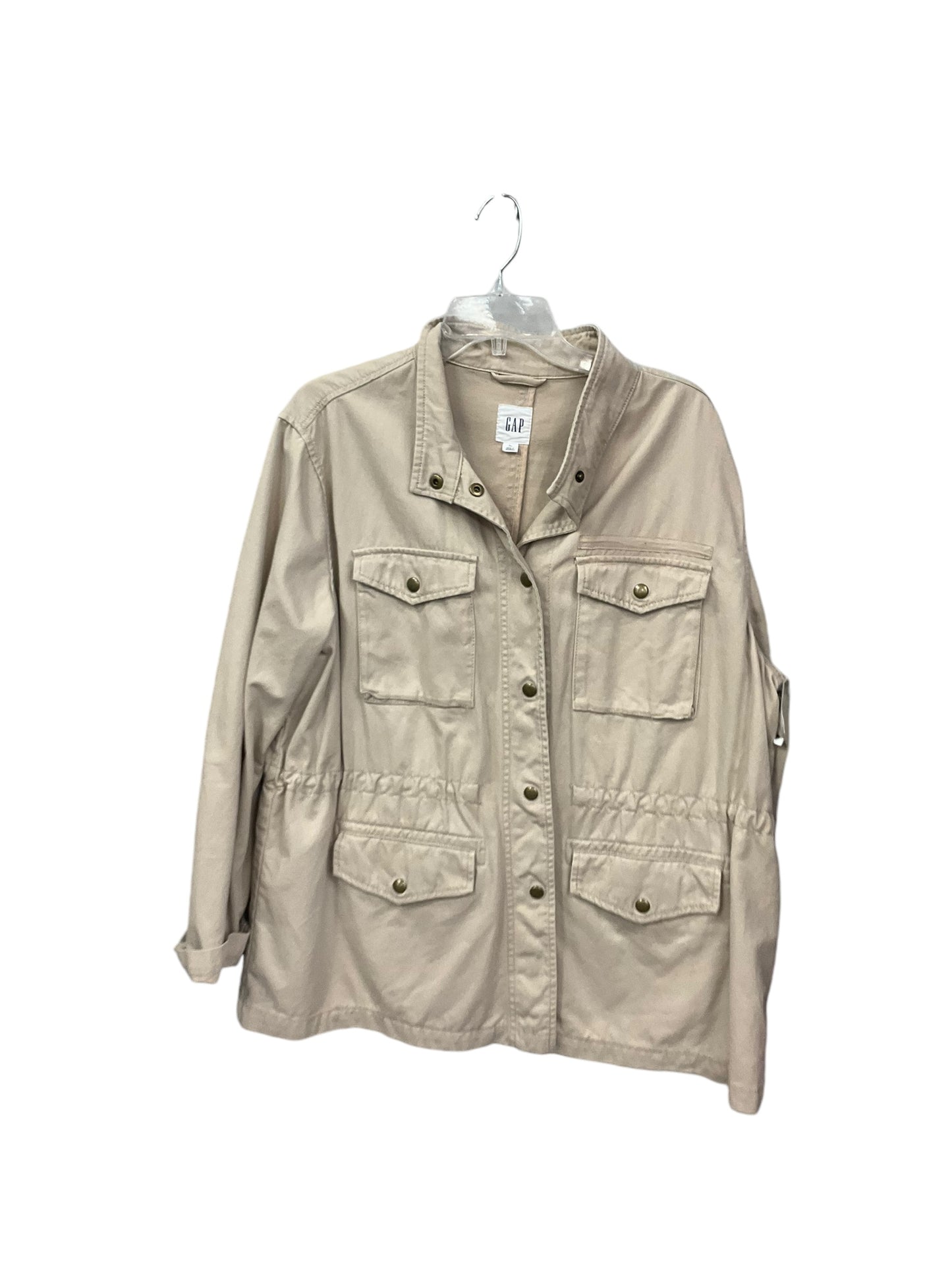 Jacket Utility By Gap In Beige, Size: Xl