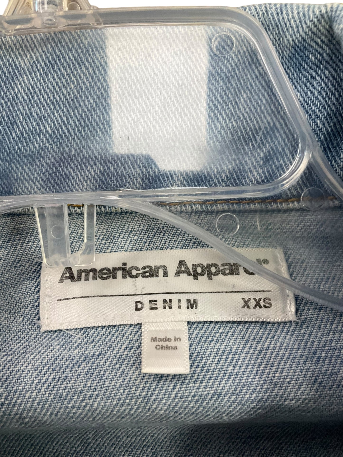 Jacket Denim By American Apparel In Blue, Size: Xxs