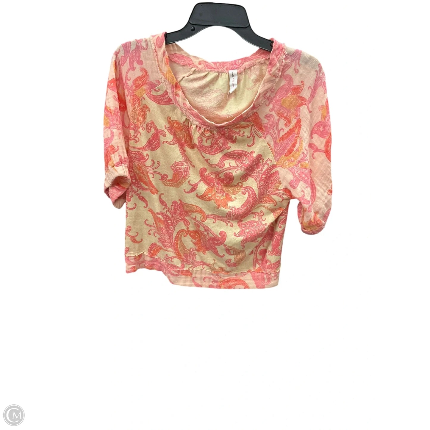 Top Short Sleeve By Daily Practice By Anthropologie In Paisley Print, Size: Xs