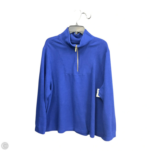 Top Long Sleeve By Croft And Barrow In Blue, Size: 3x