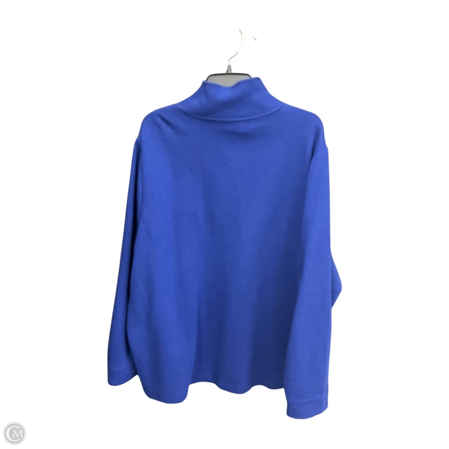 Top Long Sleeve By Croft And Barrow In Blue, Size: 3x