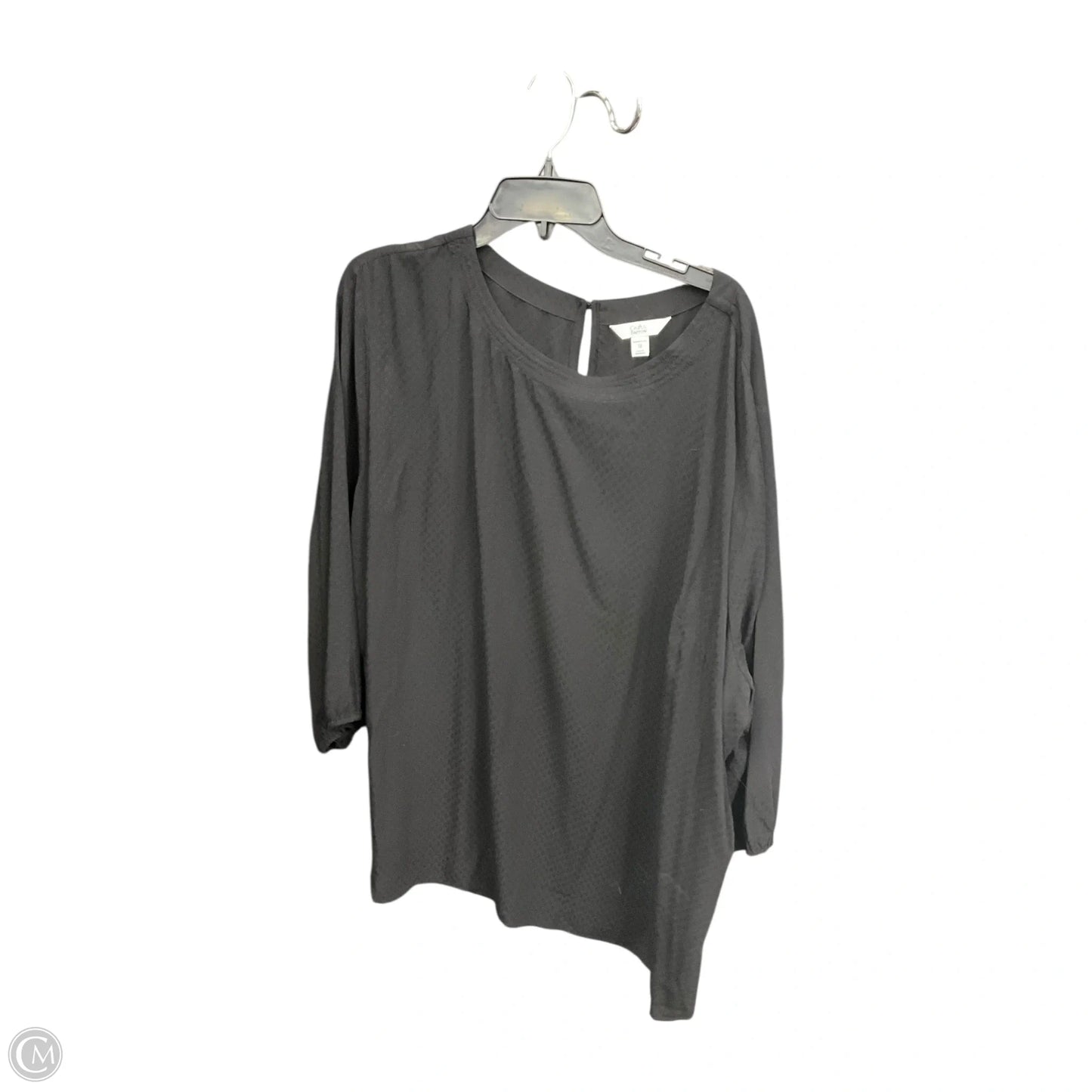 Tunic Long Sleeve By Croft And Barrow In Black, Size: 3x