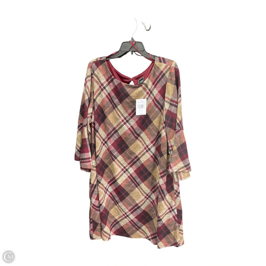 Dress Casual Midi By Jessica Howard In Plaid Pattern, Size: 3x