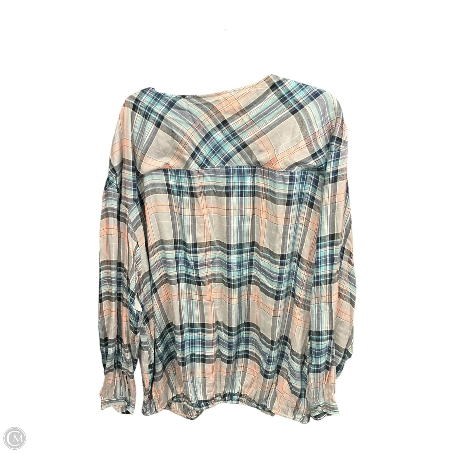 Top Long Sleeve By Lane Bryant In Plaid Pattern, Size: 3x