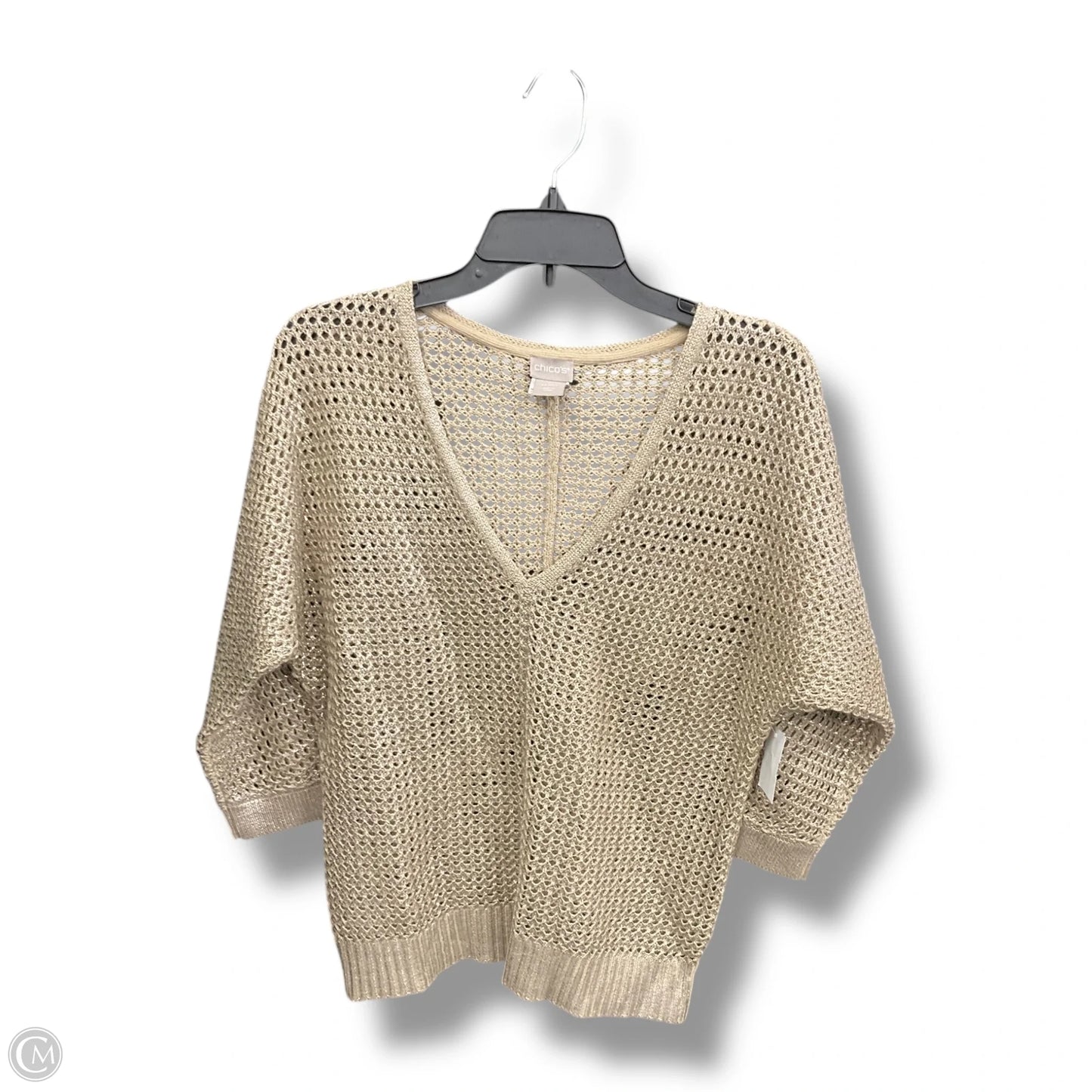 Top Long Sleeve By Chicos In Gold, Size: 0
